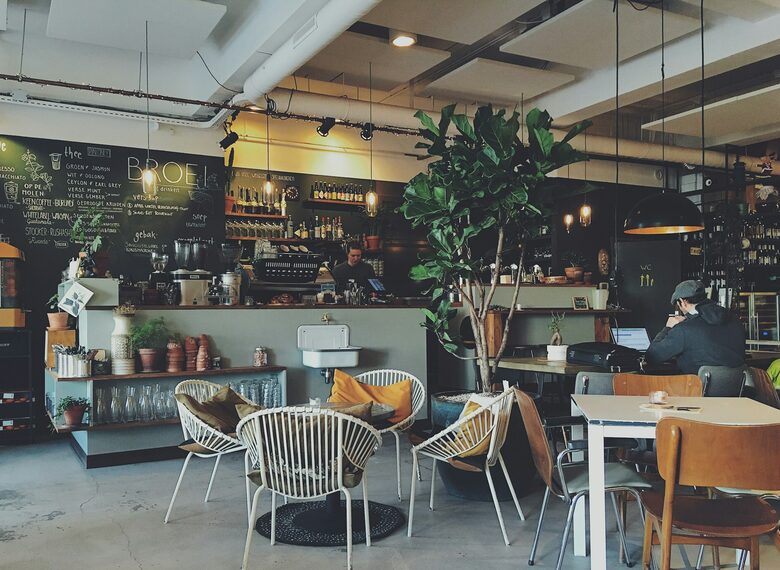 A coffee shop interior