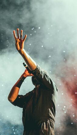 A performer on stage