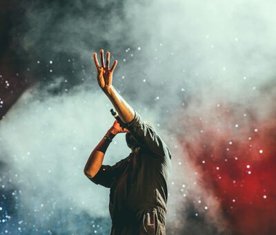 A performer on stage